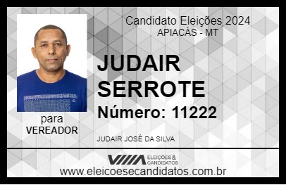 Candidato JUDAIR SERROTE 2024 - APIACÁS - Eleições