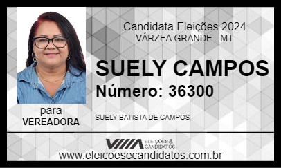 Candidato SUELY CAMPOS 2024 - VÁRZEA GRANDE - Eleições