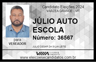 Candidato JÚLIO AUTO ESCOLA 2024 - VÁRZEA GRANDE - Eleições