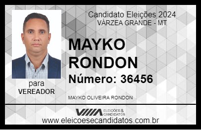 Candidato MAYKO RONDON 2024 - VÁRZEA GRANDE - Eleições