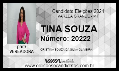 Candidato TINA SOUZA 2024 - VÁRZEA GRANDE - Eleições