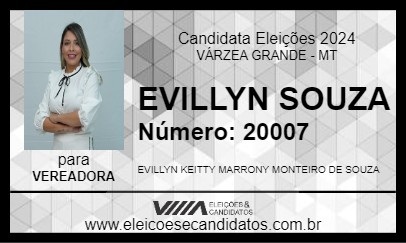 Candidato EVILLYN SOUZA 2024 - VÁRZEA GRANDE - Eleições