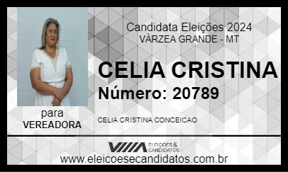 Candidato CELIA CRISTINA 2024 - VÁRZEA GRANDE - Eleições