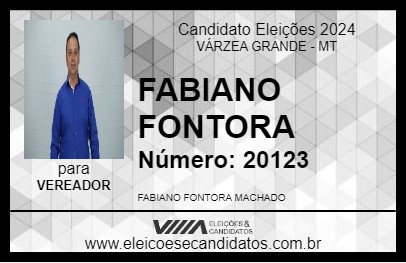 Candidato FABIANO FONTORA 2024 - VÁRZEA GRANDE - Eleições