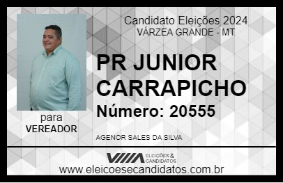 Candidato PR JUNIOR CARRAPICHO 2024 - VÁRZEA GRANDE - Eleições