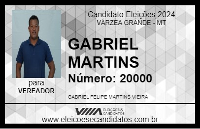 Candidato GABRIEL MARTINS 2024 - VÁRZEA GRANDE - Eleições