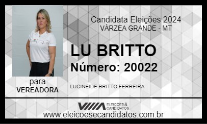 Candidato LU BRITTO 2024 - VÁRZEA GRANDE - Eleições