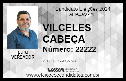 Candidato VILCELES CABEÇA 2024 - APIACÁS - Eleições