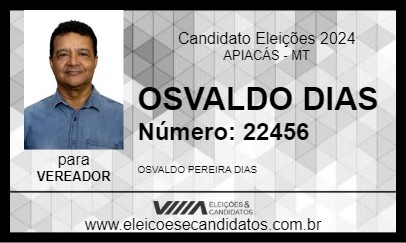 Candidato OSVALDO DIAS 2024 - APIACÁS - Eleições