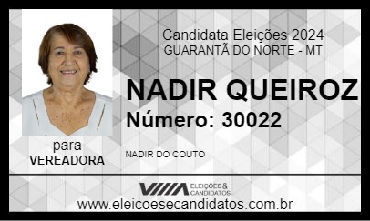 Candidato NADIR QUEIROZ 2024 - GUARANTÃ DO NORTE - Eleições