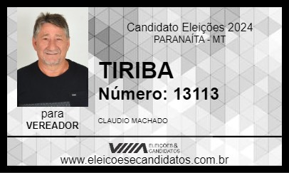 Candidato TIRIBA 2024 - PARANAÍTA - Eleições