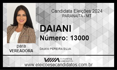 Candidato DAIANI 2024 - PARANAÍTA - Eleições