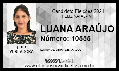 Candidato LUANA ARAÚJO 2024 - FELIZ NATAL - Eleições