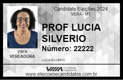 Candidato PROF LUCIA SILVERIO 2024 - VERA - Eleições