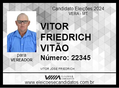 Candidato VITOR FRIEDRICH VITÃO 2024 - VERA - Eleições