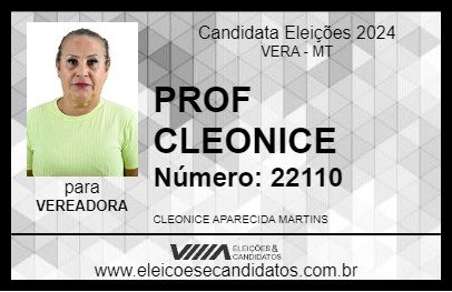 Candidato PROF CLEONICE 2024 - VERA - Eleições