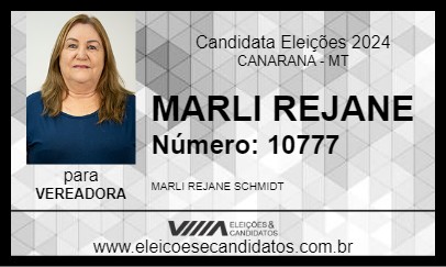 Candidato MARLI REJANE 2024 - CANARANA - Eleições