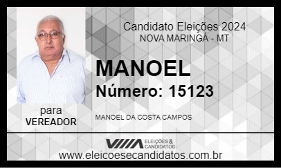 Candidato MANOEL 2024 - NOVA MARINGÁ - Eleições