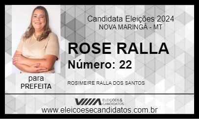 Candidato ROSE RALLA 2024 - NOVA MARINGÁ - Eleições