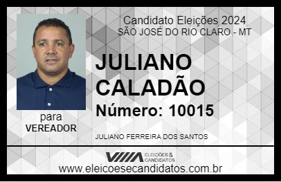 Candidato JULIANO CALADÃO 2024 - SÃO JOSÉ DO RIO CLARO - Eleições