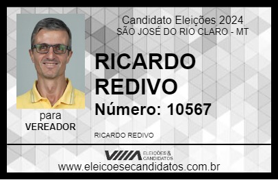 Candidato RICARDO REDIVO 2024 - SÃO JOSÉ DO RIO CLARO - Eleições