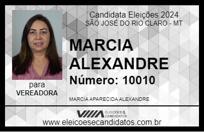 Candidato MARCIA ALEXANDRE 2024 - SÃO JOSÉ DO RIO CLARO - Eleições