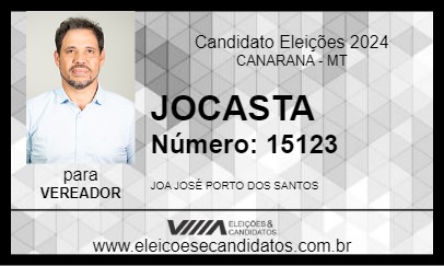 Candidato JOCASTA 2024 - CANARANA - Eleições