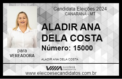 Candidato ALADIR ANA DELA COSTA 2024 - CANARANA - Eleições