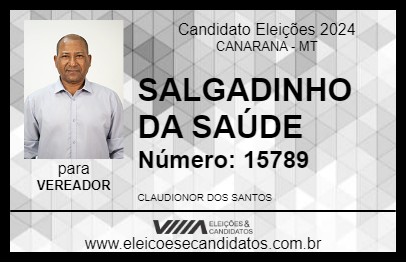 Candidato SALGADINHO DA SAÚDE 2024 - CANARANA - Eleições