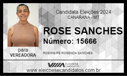 Candidato ROSE SANCHES 2024 - CANARANA - Eleições