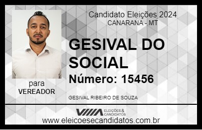 Candidato GESIVAL DO SOCIAL 2024 - CANARANA - Eleições