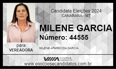 Candidato MILENE GARCIA 2024 - CANARANA - Eleições