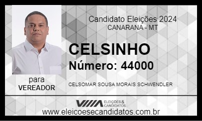 Candidato CELSINHO 2024 - CANARANA - Eleições