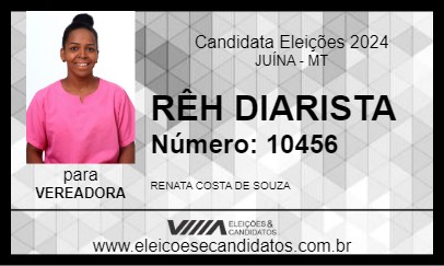 Candidato RÊH DIARISTA 2024 - JUÍNA - Eleições