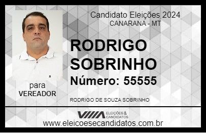 Candidato RODRIGO SOBRINHO 2024 - CANARANA - Eleições