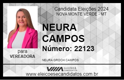 Candidato NEURA CAMPOS 2024 - NOVA MONTE VERDE - Eleições