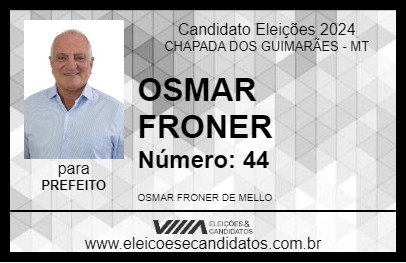 Candidato OSMAR FRONER 2024 - CHAPADA DOS GUIMARÃES - Eleições