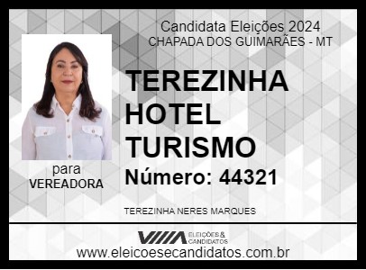 Candidato TEREZINHA HOTEL TURISMO 2024 - CHAPADA DOS GUIMARÃES - Eleições