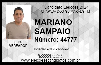 Candidato MARIANO SAMPAIO 2024 - CHAPADA DOS GUIMARÃES - Eleições