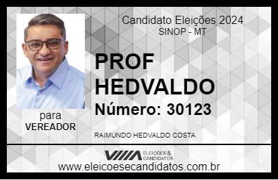 Candidato PROF HEDVALDO 2024 - SINOP - Eleições