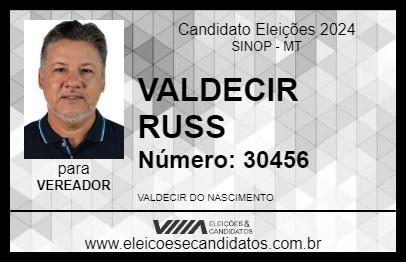 Candidato VALDECIR RUSS 2024 - SINOP - Eleições