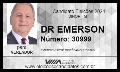 Candidato DR EMERSON 2024 - SINOP - Eleições