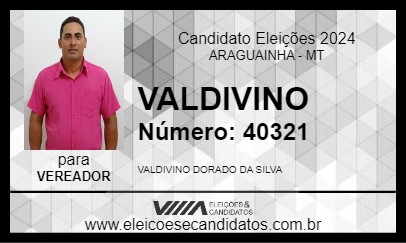 Candidato VALDIVINO 2024 - ARAGUAINHA - Eleições