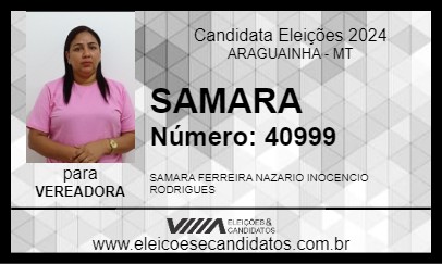 Candidato SAMARA 2024 - ARAGUAINHA - Eleições