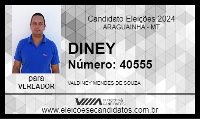 Candidato DINEY 2024 - ARAGUAINHA - Eleições