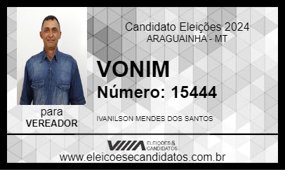 Candidato VONIM 2024 - ARAGUAINHA - Eleições