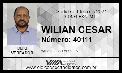 Candidato WILIAN CESAR 2024 - CONFRESA - Eleições