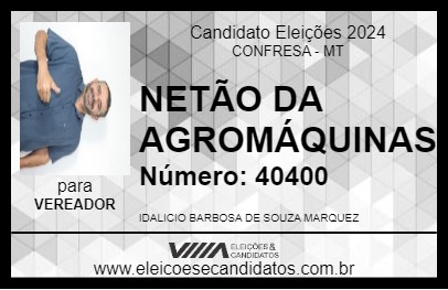 Candidato NETÃO DA AGROMÁQUINAS 2024 - CONFRESA - Eleições