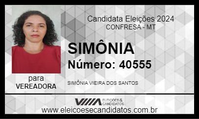 Candidato SIMÔNIA 2024 - CONFRESA - Eleições