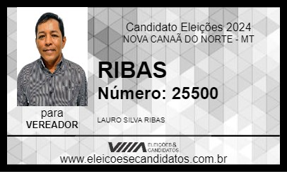 Candidato RIBAS 2024 - NOVA CANAÃ DO NORTE - Eleições